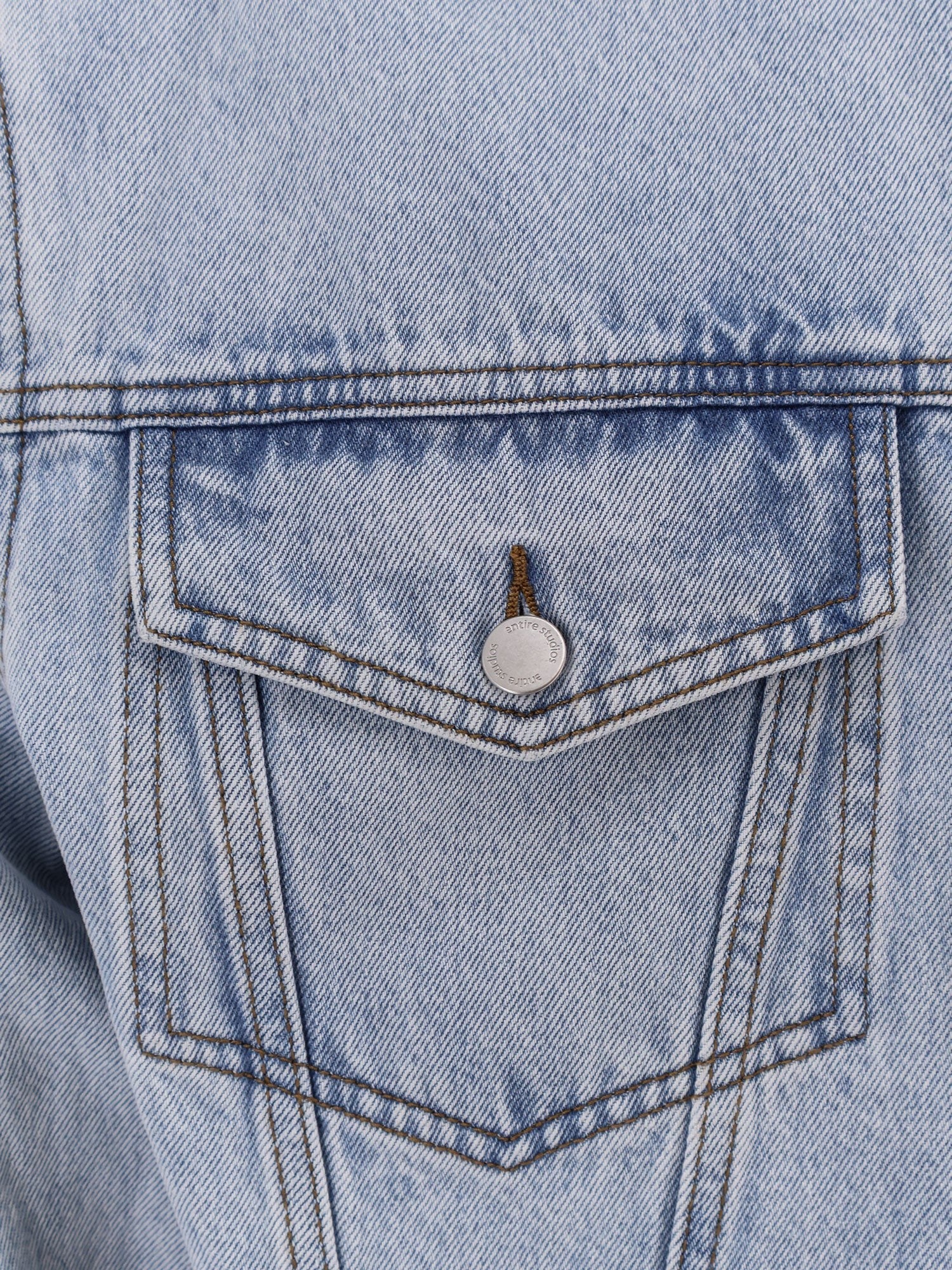 Entire Studios Men's Shrunken Denim Jacket Blue
