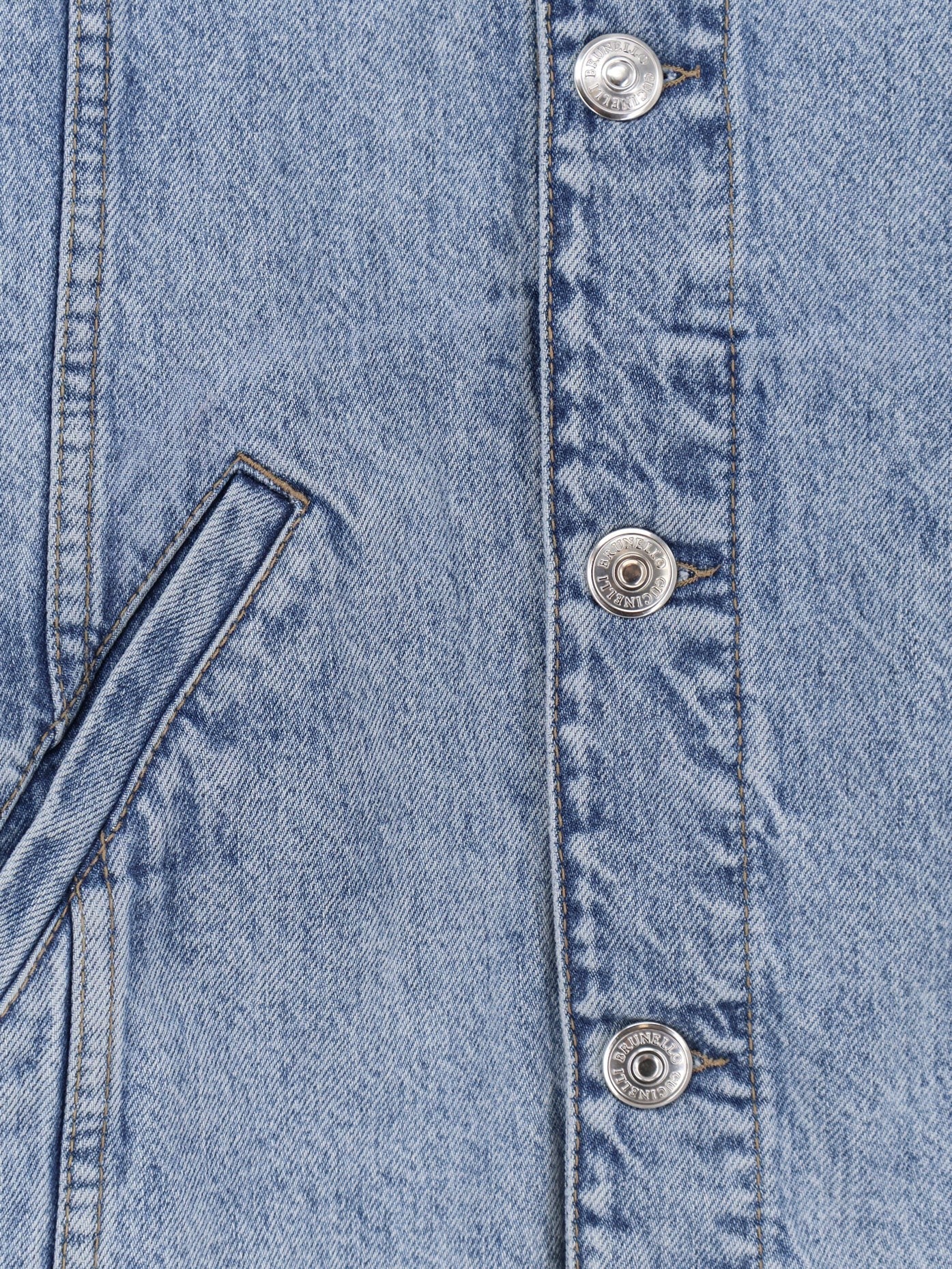 Brunello Cucinelli Men's Denim Jacket Blue
