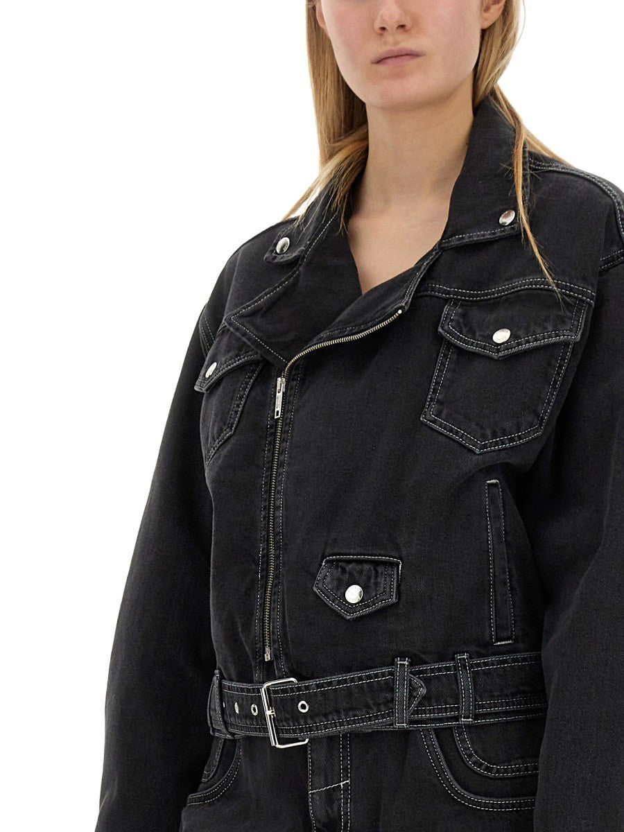 Moschino Jeans Women's Denim Jacket Black