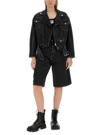 Moschino Jeans Women's Denim Jacket Black