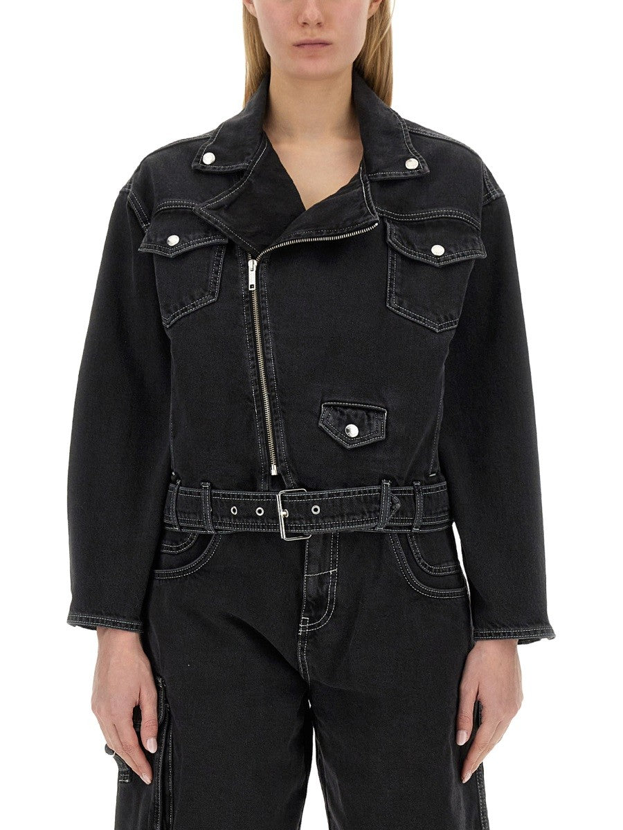 Moschino Jeans Women's Denim Jacket Black