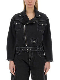 Moschino Jeans Women's Denim Jacket Black