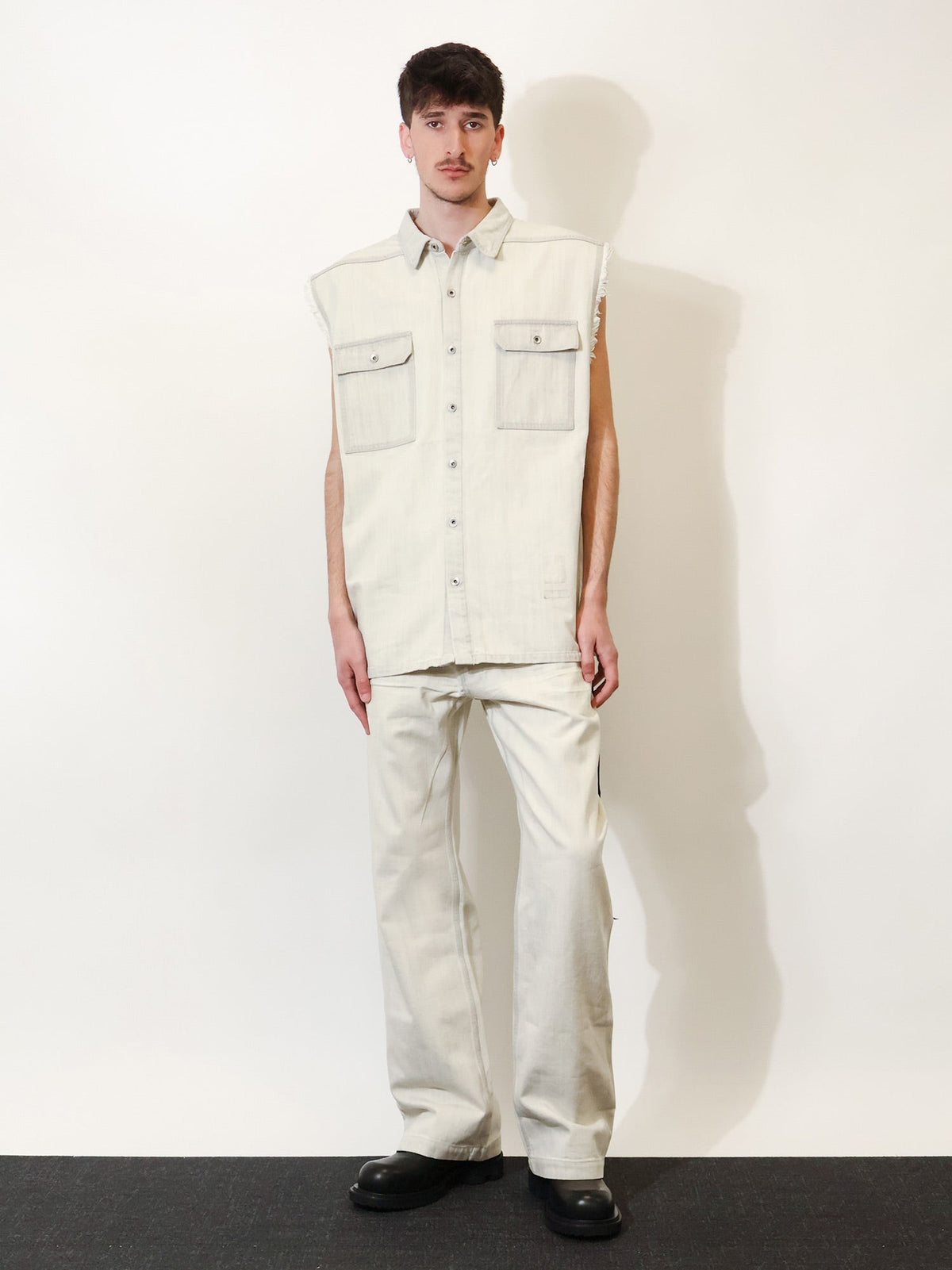 DRKSHDW Men's Denim Jeans White