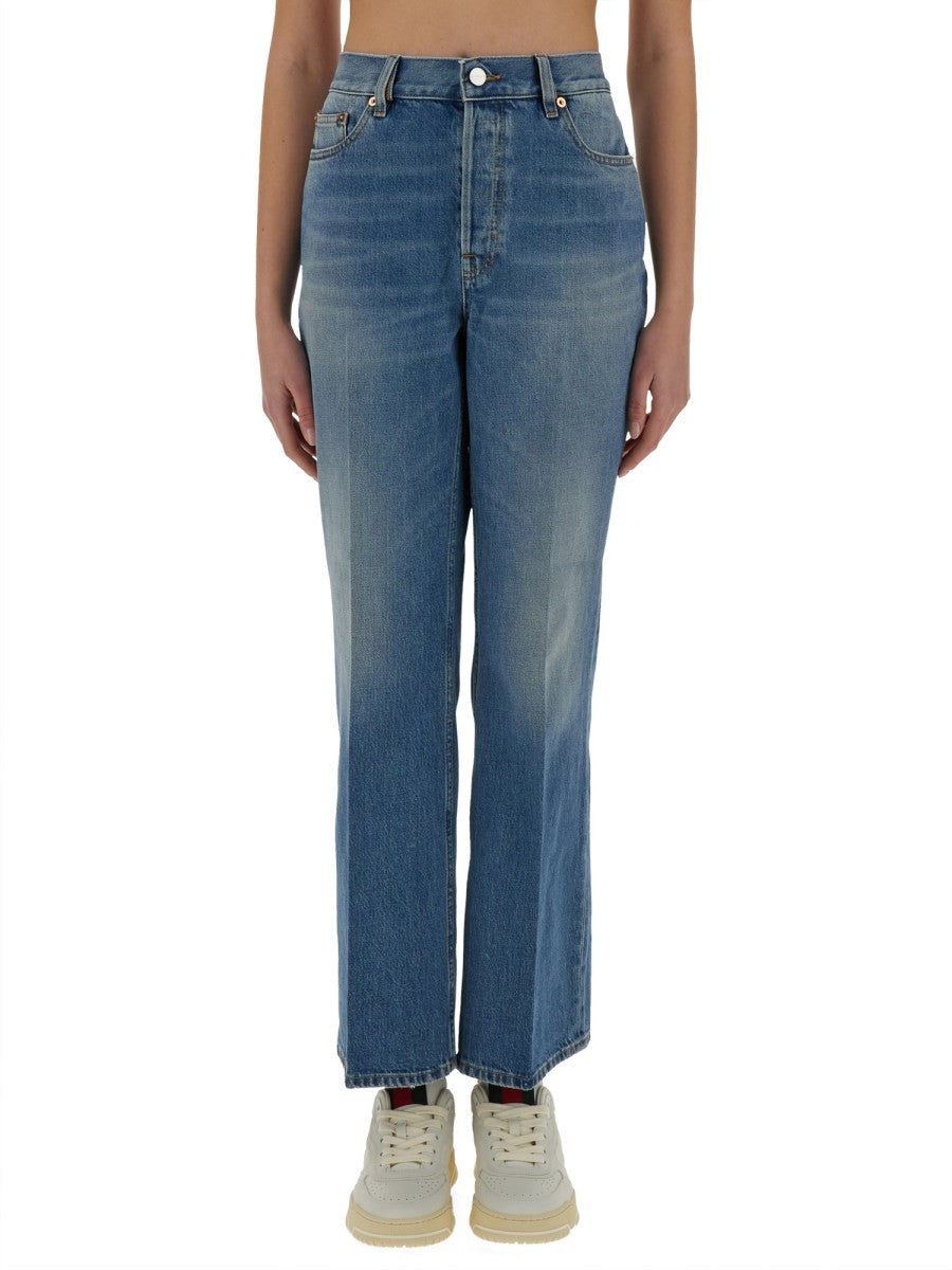 Gucci Women's Denim Pants Blue