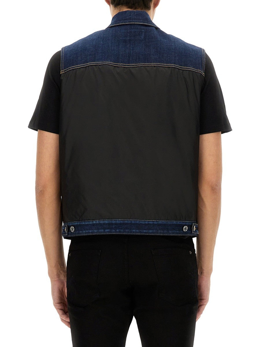 Dsquared2 Men's Denim Puffer Vest Blue, view 3