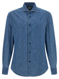 Brunello Cucinelli Denim Shirt Blue