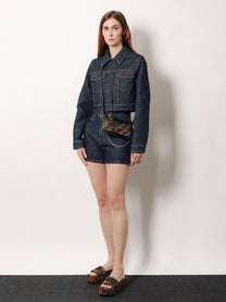 Fendi Women's FF Padded Shorts Blue