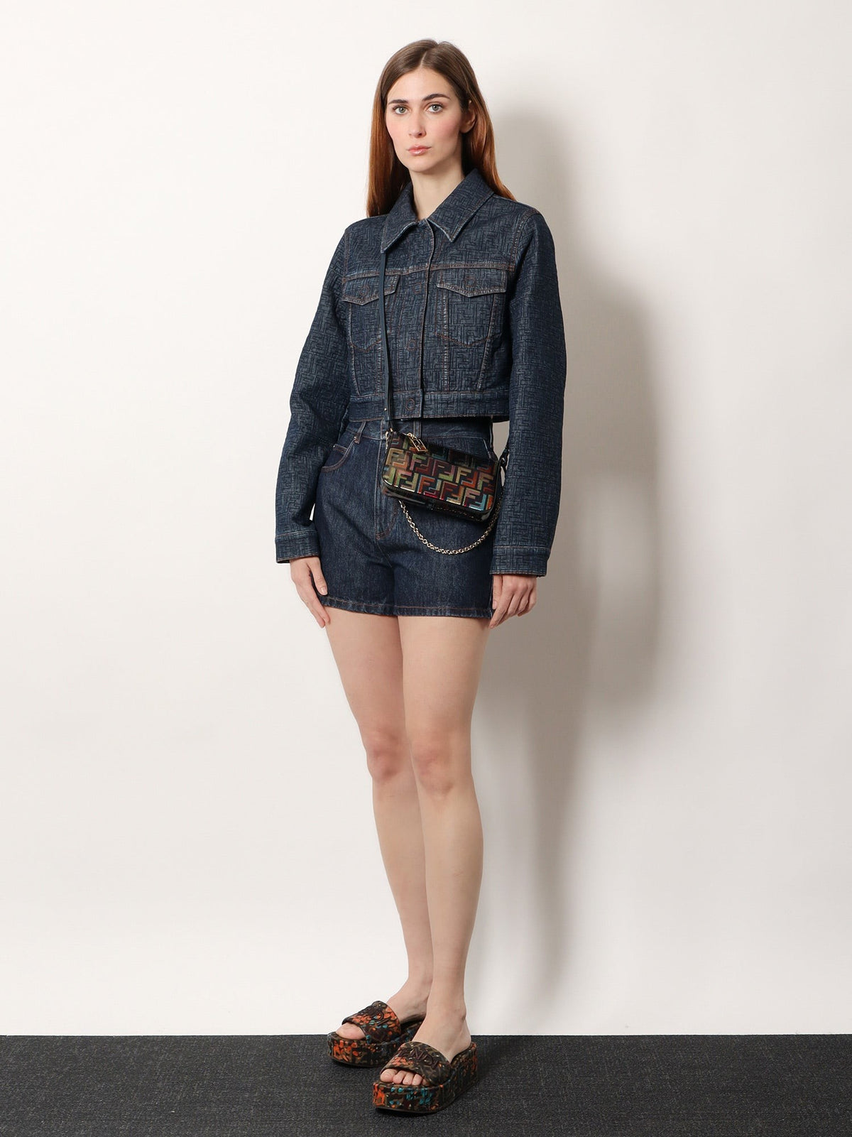 Fendi Women's FF Padded Shorts Blue