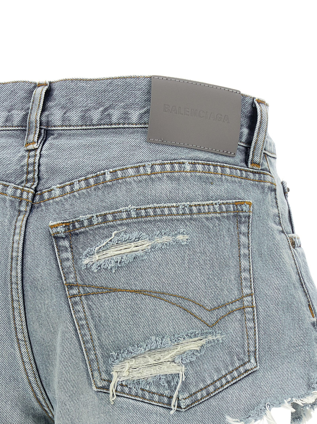 Balenciaga Denim Shorts Blue