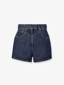 Fendi Women's FF Padded Shorts Blue