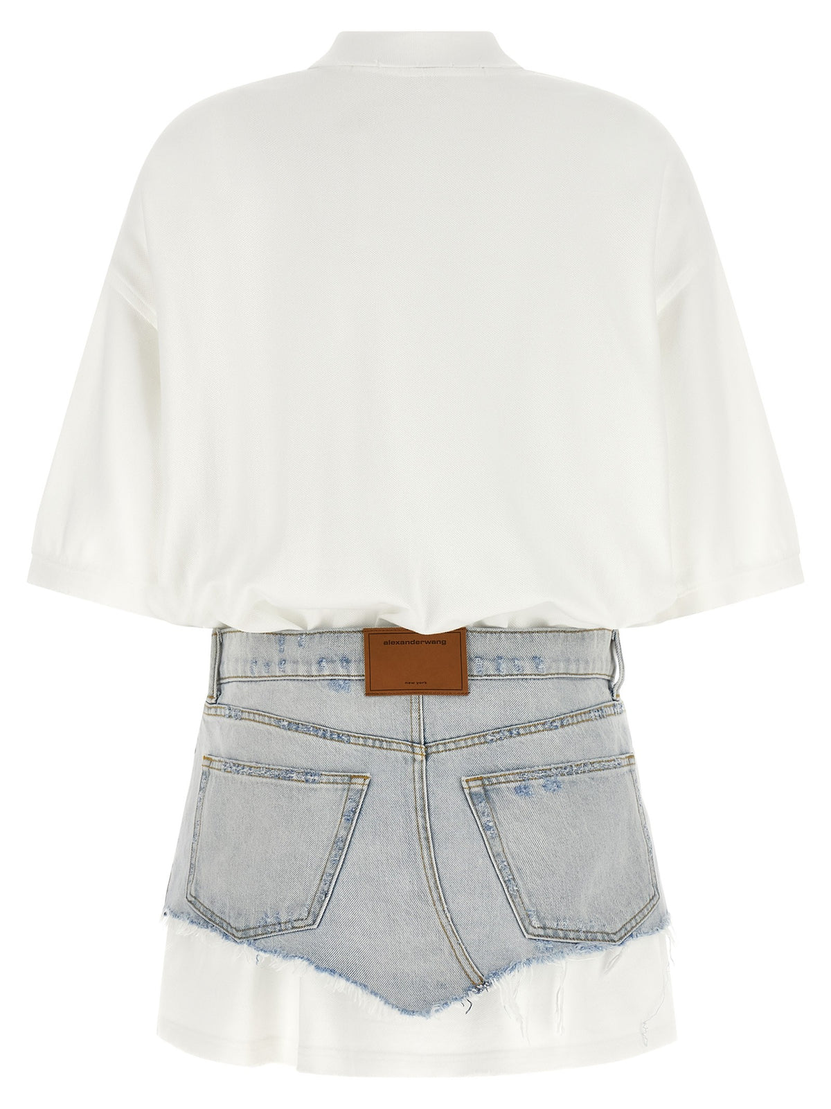 alexanderwang Denim Skirt Polo Dress Gold