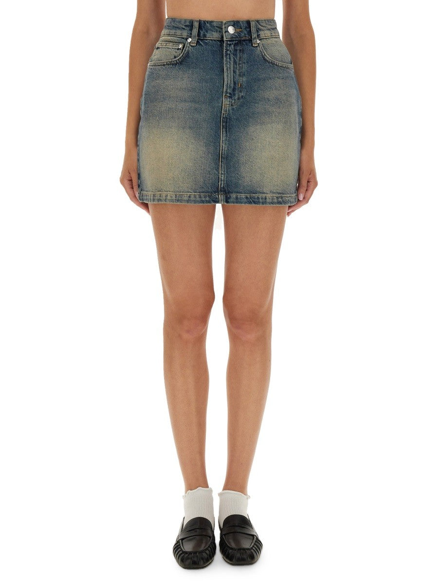 Moschino Jeans Women's Denim Skirt Blue