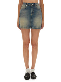 Moschino Jeans Women's Denim Skirt Blue
