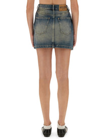 Moschino Jeans Women's Denim Skirt Blue