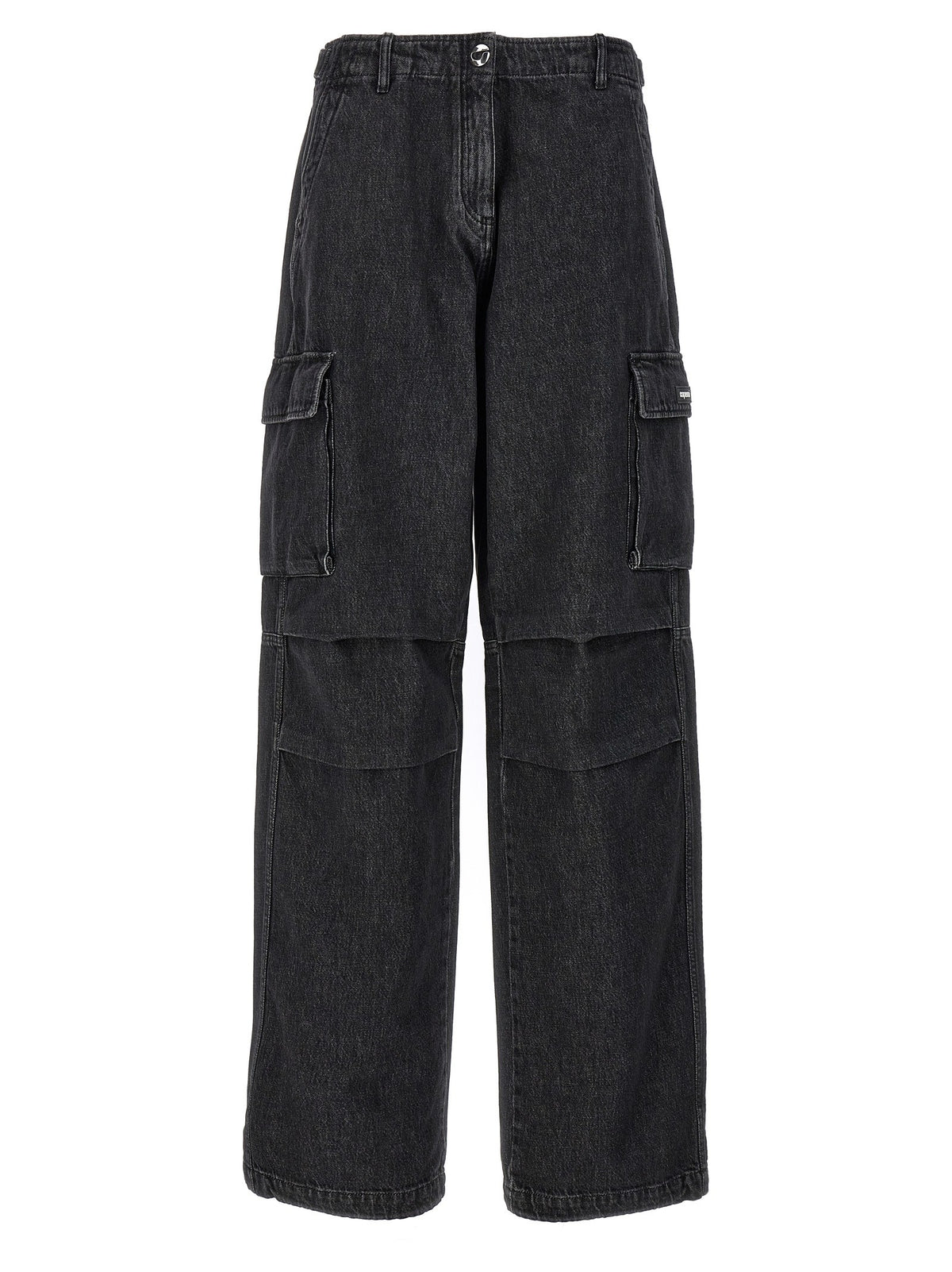 Coperni Denim Wide Leg Cargo Jeans Black