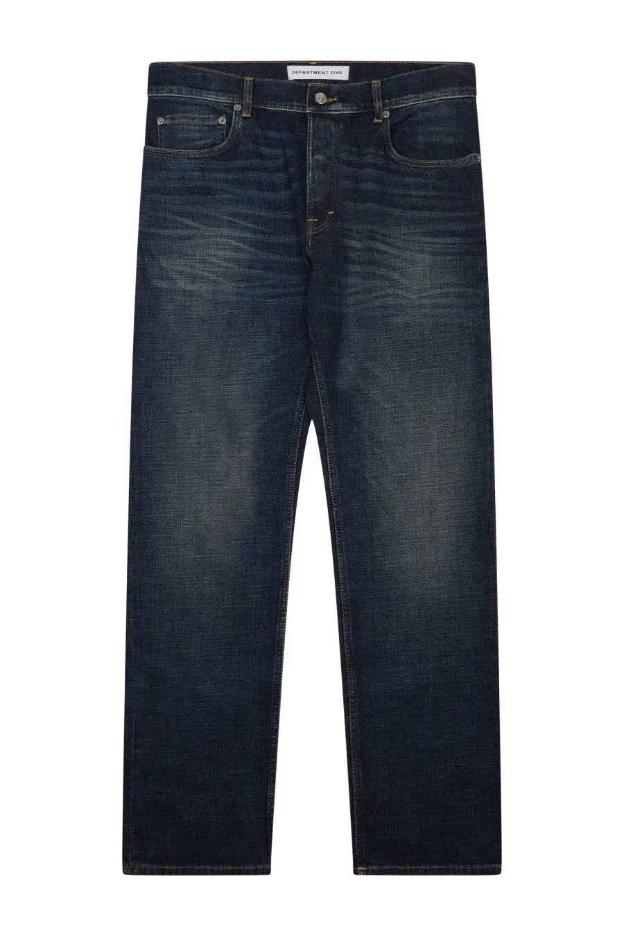Department Five men’s dark indigo denim jeans with a straight-leg cut and classic five-pocket design