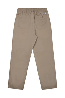 Beige department five men’s pantalone familial con coulisse drawstring pants back view with two pockets and white tag