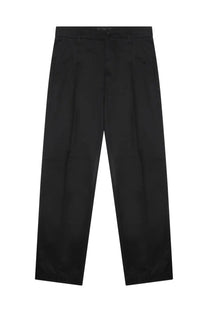 Department five men’s pantalone gin black pleated trousers with sleek minimalist design in black fabric