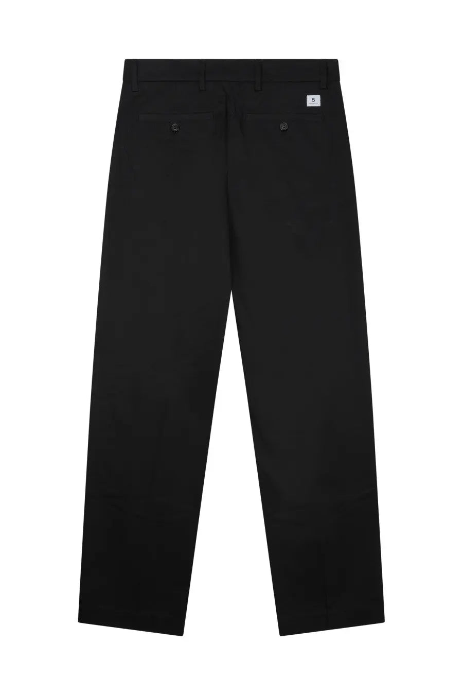 Department Five men’s pantalone gin black straight-leg chino pants with subtle woven texture and white brand label on waistband