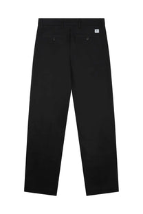 Department Five men’s pantalone gin black straight-leg chino pants with subtle woven texture and white brand label on waistband