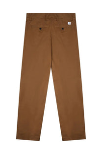 Department Five men’s pantalone gin brown tan chino pants shown from the back with black buttoned pockets and white tag