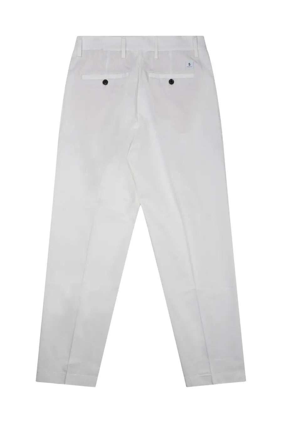 Department Five men’s pantalone gin white chinos with a clean tailored fit and subtle stitching details