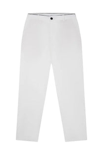 Department Five men’s pantalone prince white slim fit tailored trousers with black belt loop trim
