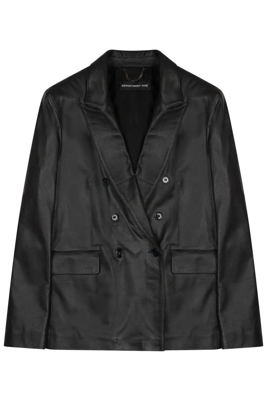Department Five Women's Blazer Doppiopetto Arielle in Pelle Black