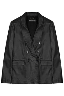 Department Five Women's Blazer Doppiopetto Arielle in Pelle Black