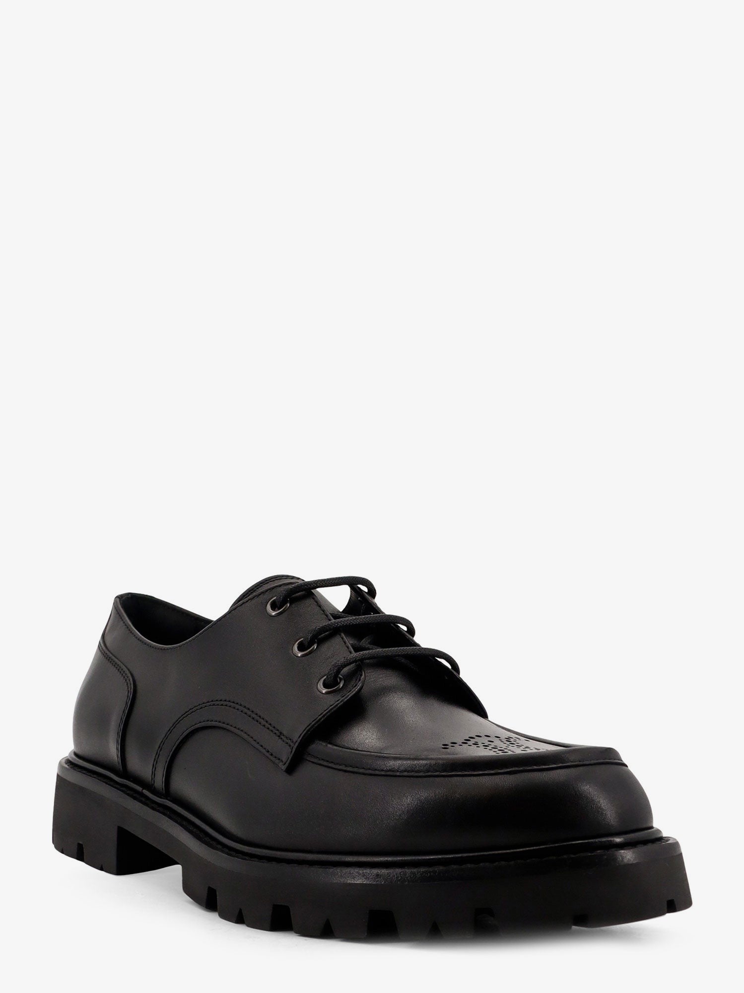 Celine Men's Derby Margaret Leather Lace up Shoes Black
