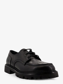 Celine Men's Derby Margaret Leather Lace up Shoes Black