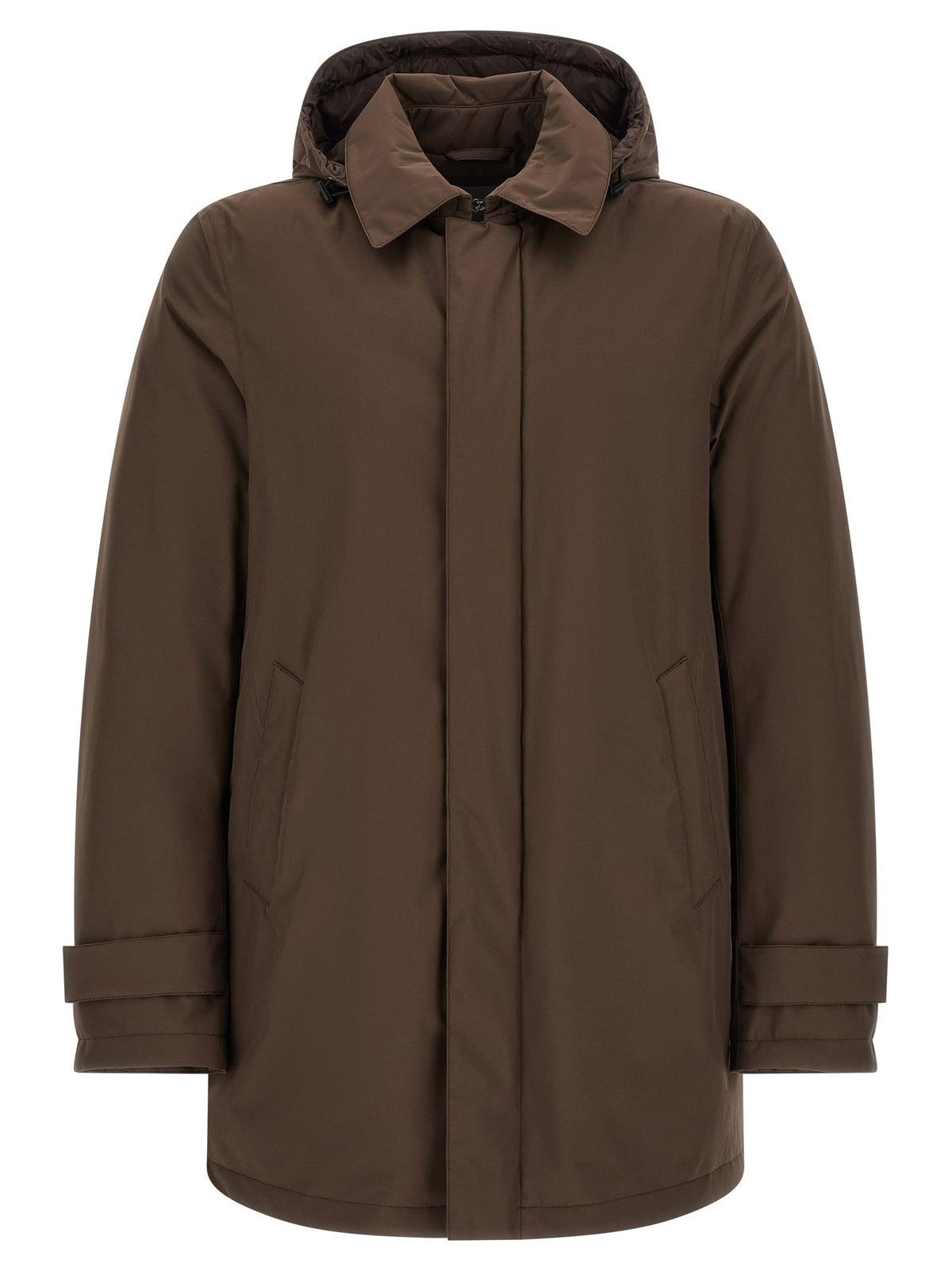 Herno Detachable Hood Parka Brown