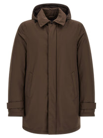 Herno Detachable Hood Parka Brown
