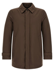 Herno Detachable Hood Parka Brown