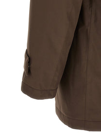 Herno Detachable Hood Parka Brown