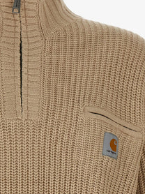 Carhartt Wip Men's Detroit Half Zip Sweater Beige