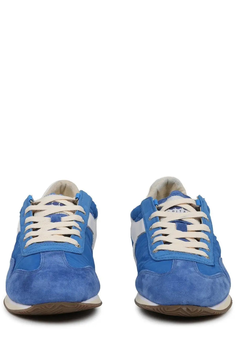 Diadora men’s sneaker equipe vela blue in blue suede with white accents and cream laces for athletic use