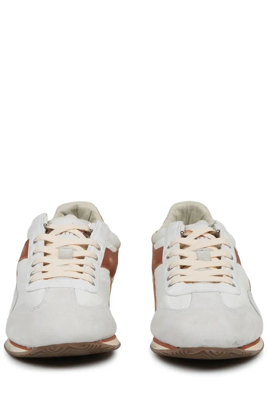 Diadora men’s sneaker equipe vela white leather sneakers in white and tan with classic runner design