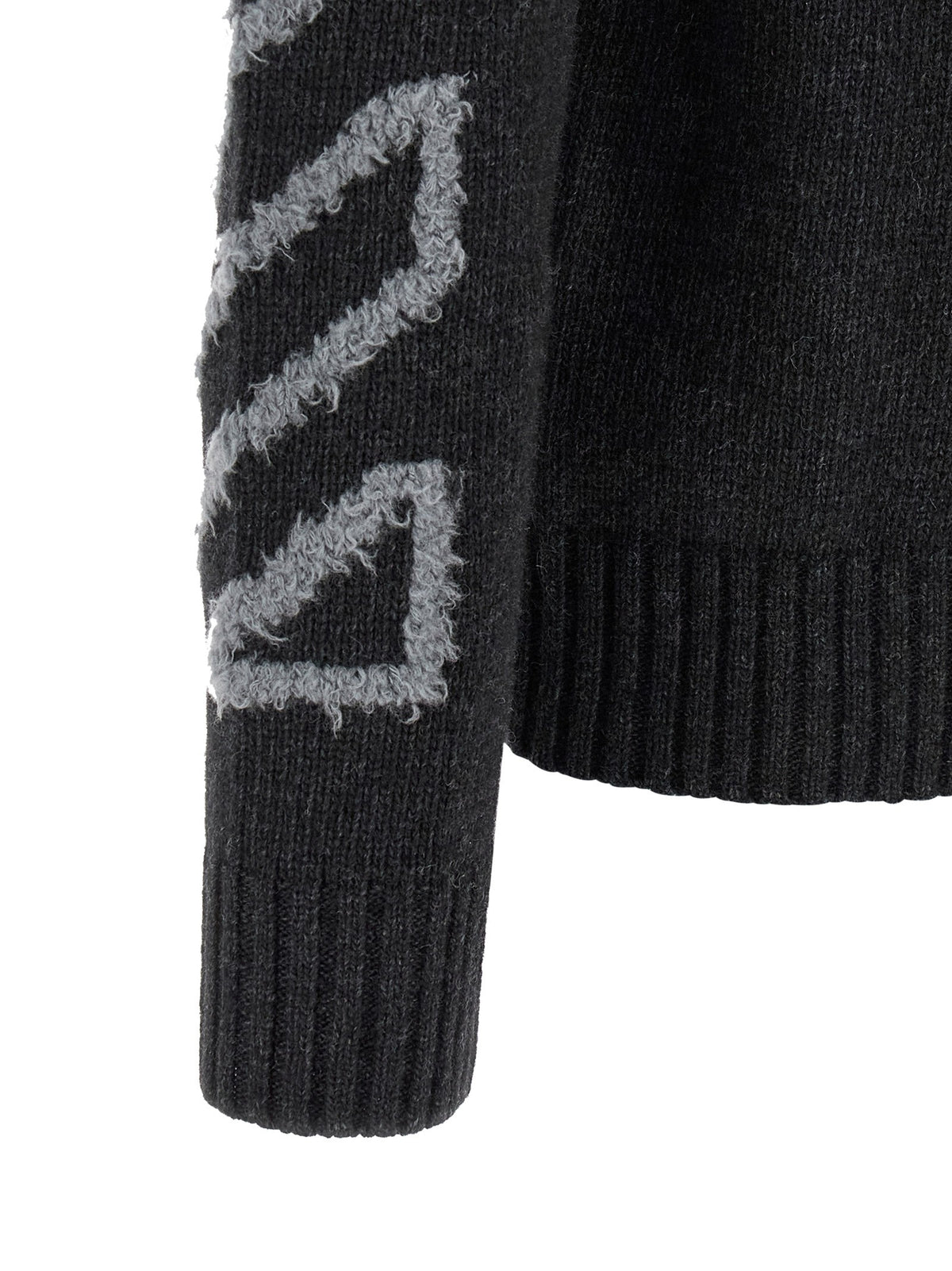 Off-White Diag Arrow Fuzzy Sweater Grey