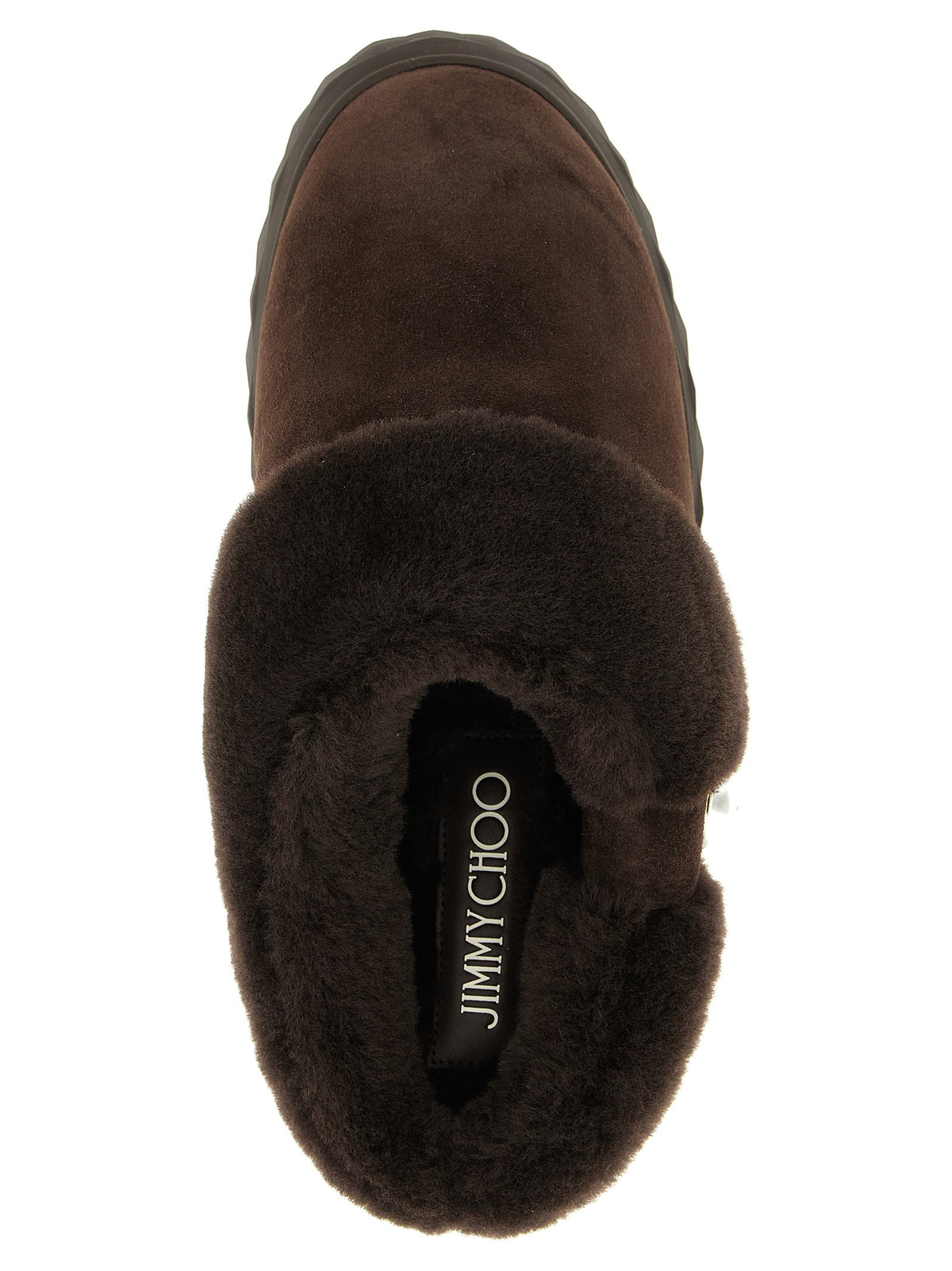 Jimmy Choo Diamond Maxi Mule Sabots Brown