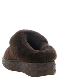 Jimmy Choo Diamond Maxi Mule Sabots Brown