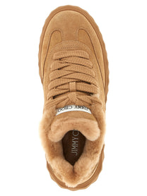 Jimmy Choo Diamond Maxi Retro Sneakers Beige
