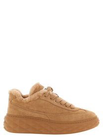 Jimmy Choo Diamond Maxi Retro Sneakers Beige