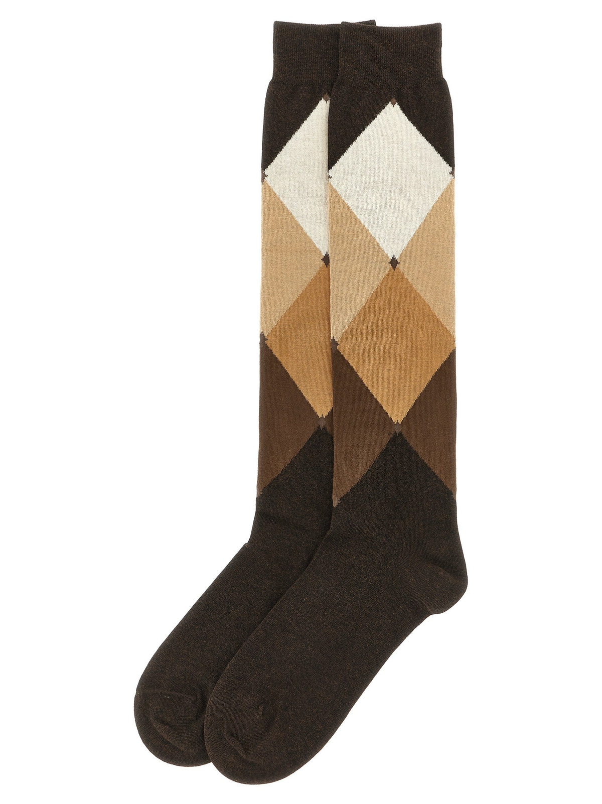 Ballantyne Diamond Shaped Socks Brown