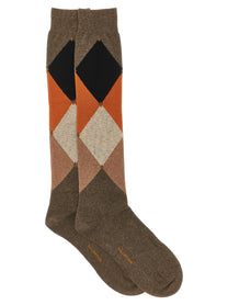Ballantyne Diamond Shaped Socks Brown
