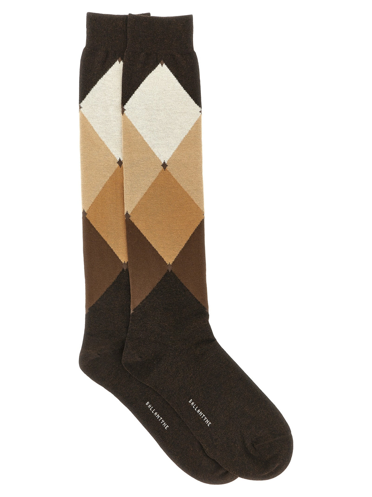 Ballantyne Diamond Shaped Socks Brown