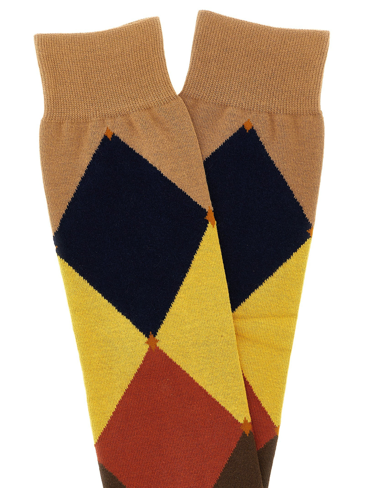 Ballantyne Diamond Shaped Socks Brown