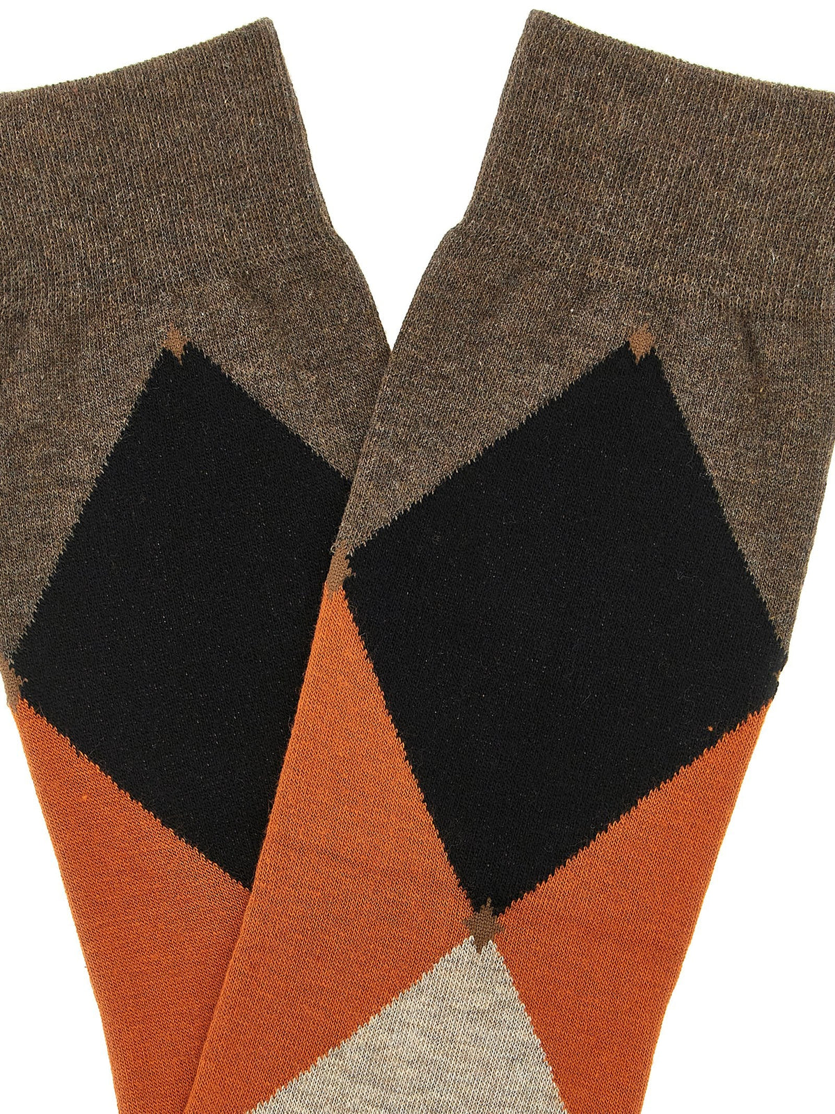 Ballantyne Diamond Shaped Socks Brown