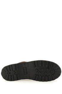Black rubber sole with textured tread pattern and embossed logo on diemme men’s boot rock vet brown