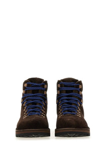 Diemme men’s rock vet brown suede hiking boots with blue braided laces and metallic eyelets